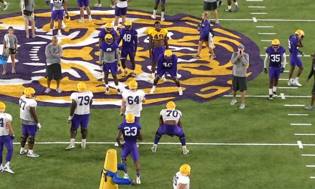 OLB vs Tackle Rush Drill- LSU