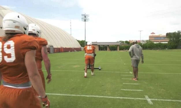 TE Angle Footwork Drill on Sled- University of Texas