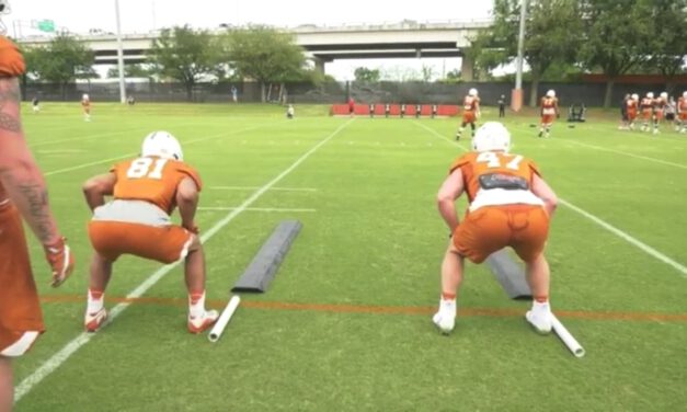 TE Lateral Footwork Drill on Boards- University of Texas