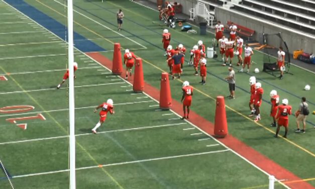 DB Transition Drill with Tackle- Stony Brook University