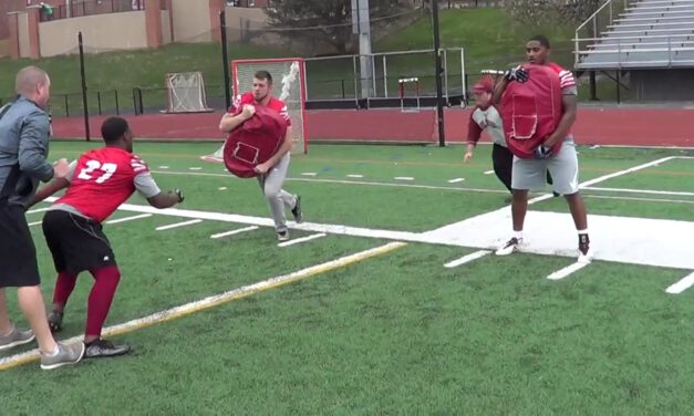 LB Shed and Tackle Drill (shields)- Bridgewater College (VA)