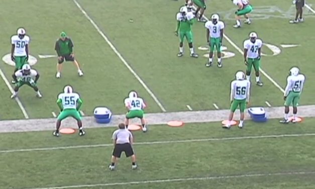 LB Two on One Drill- Marshall University