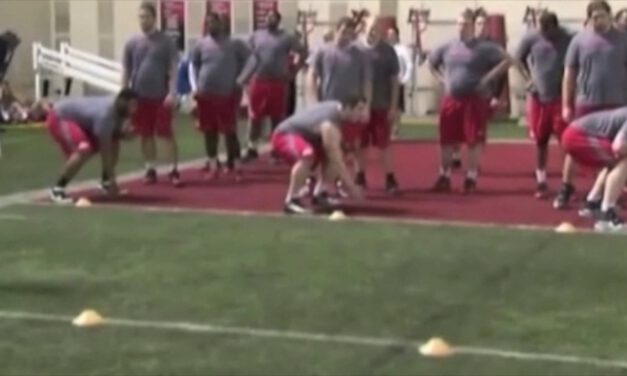 OL Open Pull Drill with Dots- Ohio State University
