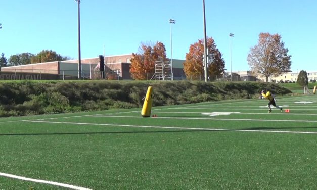 OLB Technique vs Curl Flat Drill- Millersville University (PA)