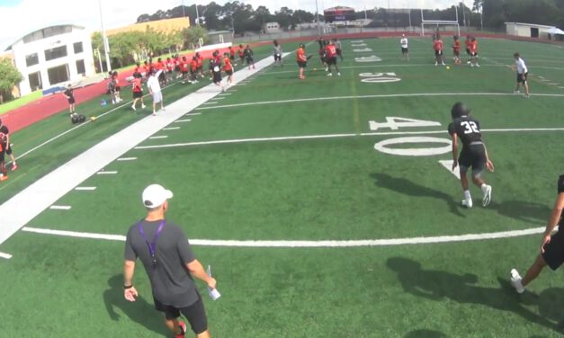 Sideline Run After Catch Drill- Catholic HS (LA)