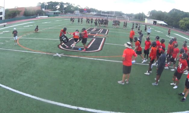 Middle of the Field Tackle Drill- Catholic HS (LA)