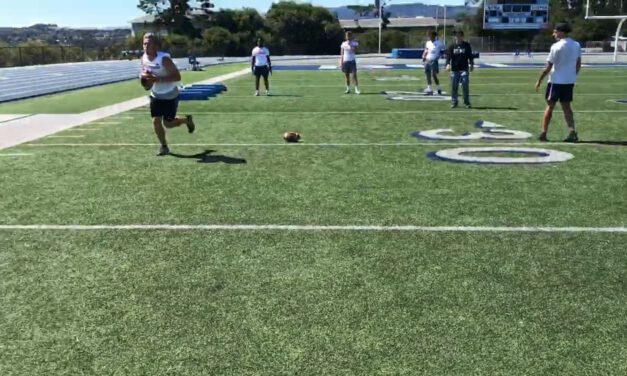 QB Jog Flip Toss Drill- College of San Mateo