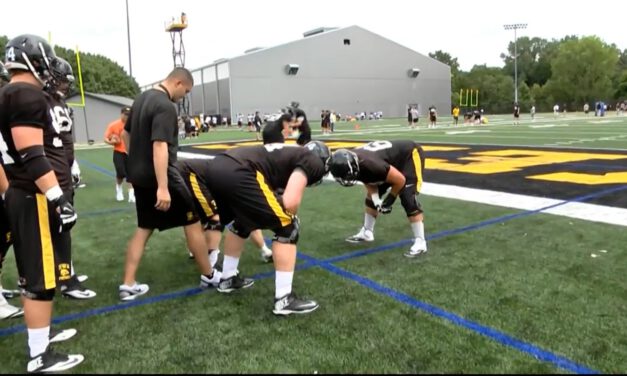 OL Double Team Drill-University of Iowa