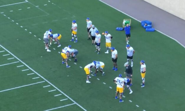 OL Down Block Drill Progression (Gap Emphasis)- South Dakota State University