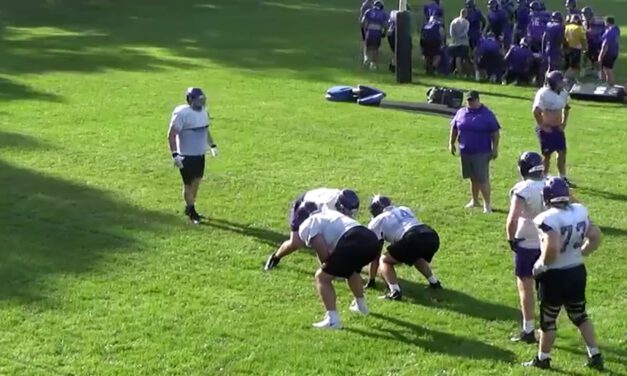 OL Double Team Drill (Gap Scheme Emphasis)- University of Wisconsin Whitewater